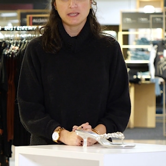 Jeffrey Campbell Rhinestone Flip Flop In Silver - Picture 11 of 16